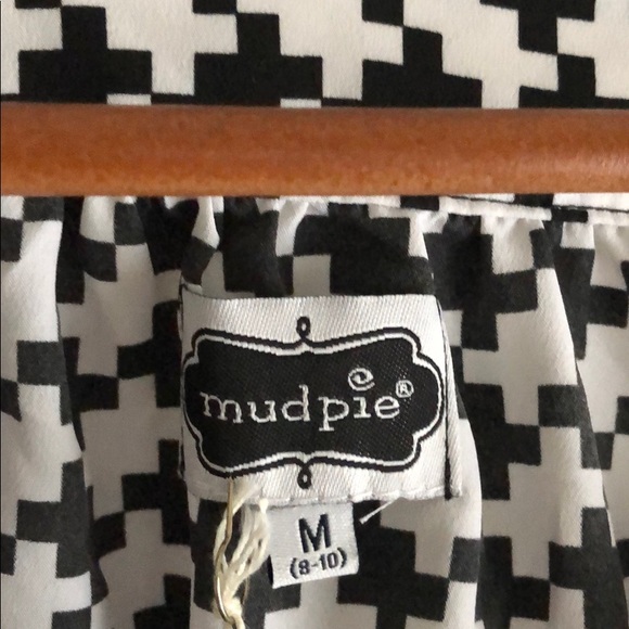 Mudpie black and white top or beach coverup - Picture 2 of 3
